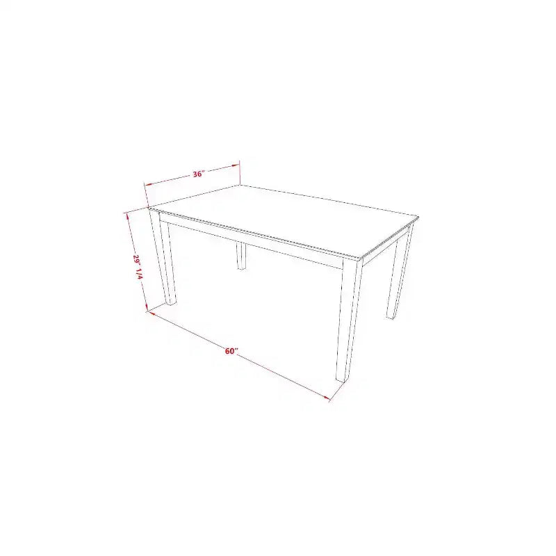 Set da pranzo da 7 pezzi in legno massello di rovere naturale con 6 sedie Parson