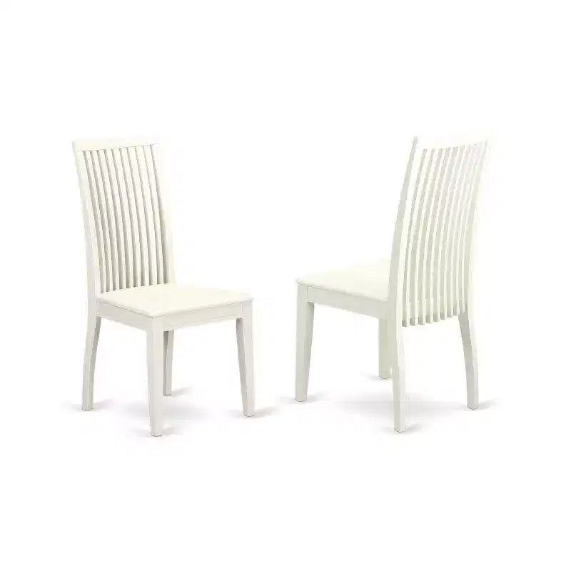 Set tavolo da pranzo 3 pezzi con piano a ribalta, piano in legno massello bianco lino, 2 posti a sedere