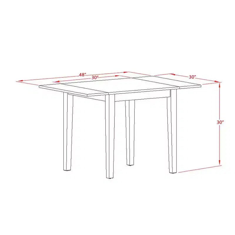 Set da pranzo rettangolare imbottito 5 pezzi, finitura bianca lino e piano in legno massello - 4 posti