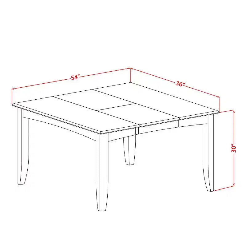 Set da pranzo quadrato 7 pezzi, piano in legno massello nero e ciliegio, 6 posti a sedere