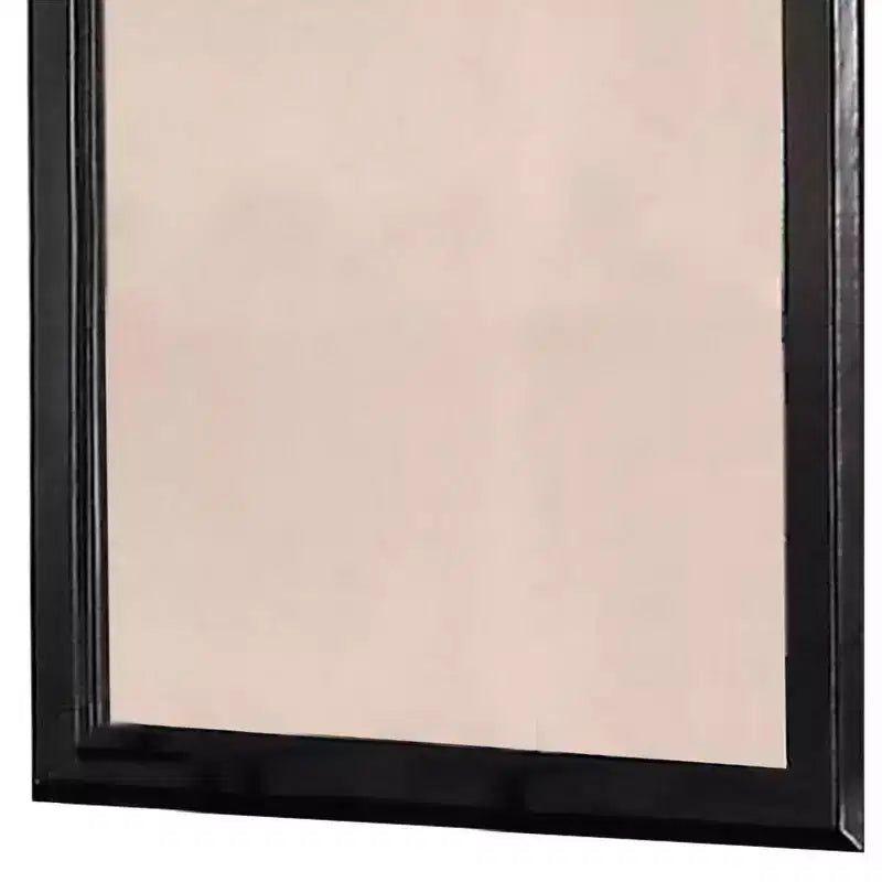 Specchio da parete rettangolare da 36" con cornice in legno nero