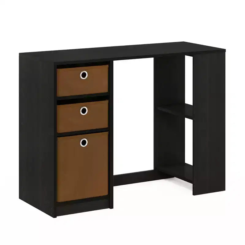 HOMLUX 39 Scrivania per Computer Scrivania da Studio con 3 Contenitori e Ripiani Aperti