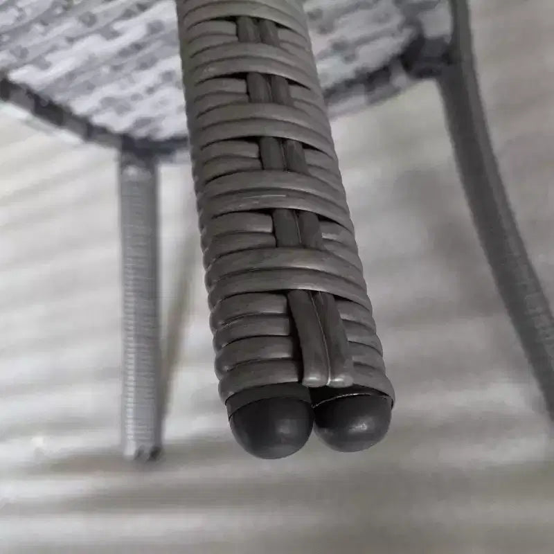 Tavolino da Caffè da Esterno con Ripiano Contenitore, Tavolino Laterale in Vimini Intrecciato a Mano con Piano in Vetro a Effetto Increspato