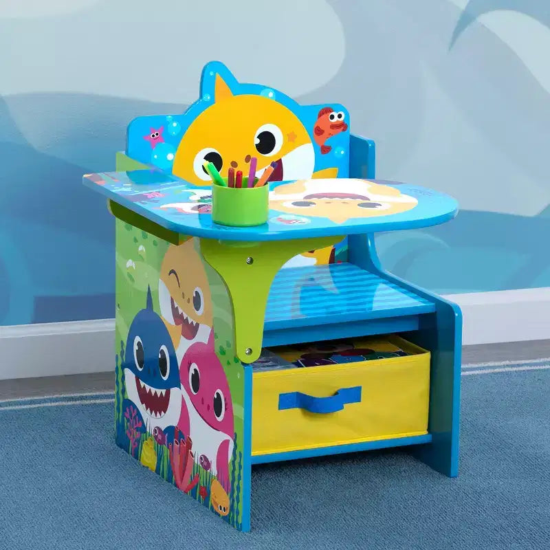 Scrivania con Sedia e Contenitore per Bambini Delta Children Baby Shark