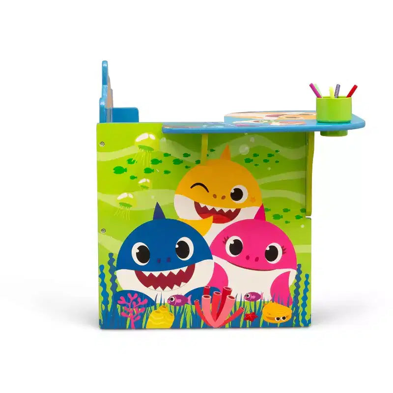 Scrivania con Sedia e Contenitore per Bambini Delta Children Baby Shark