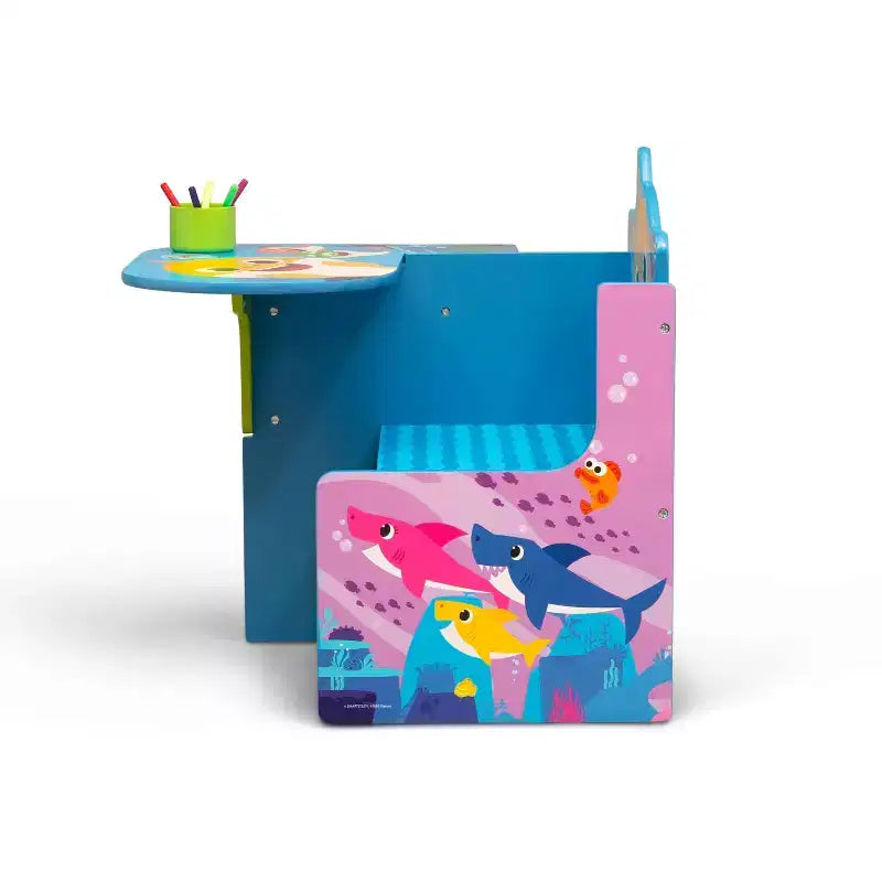 Scrivania con Sedia e Contenitore per Bambini Delta Children Baby Shark