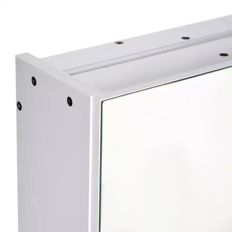 Mobiletto con specchio a LED, organizer da bagno a parete con interruttore touch dimmerabile, ricarica USB