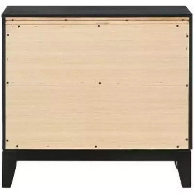 Comodino Royal Hampton con 2 cassetti e dettagli scintillanti, nero