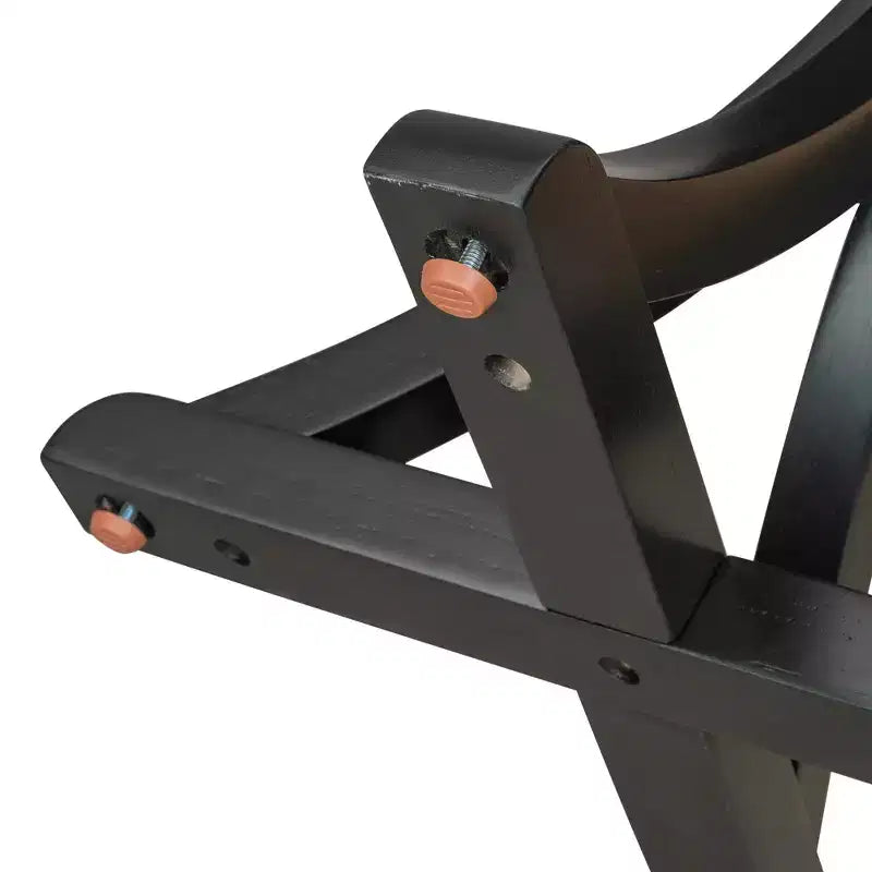 JVNOXK59.8'' Tavolo Console in Legno con Piano in Rovere, Tavolo da Ingresso Stile Rustico con Gambe Sottili Curve in Legno di Gomma, Nero