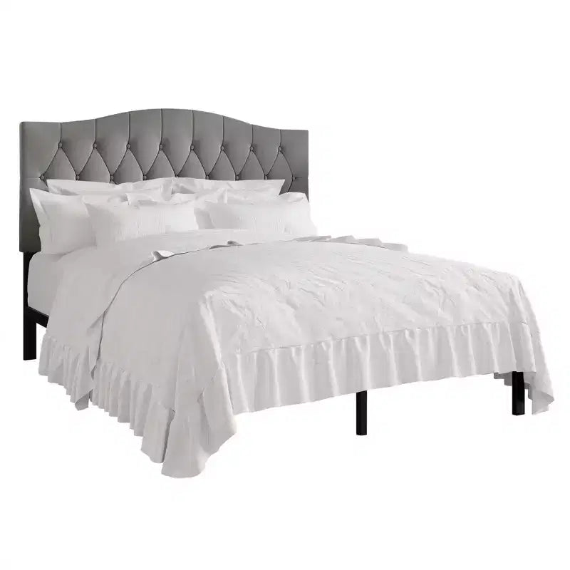 Letto a piattaforma ChaletPosh in lino