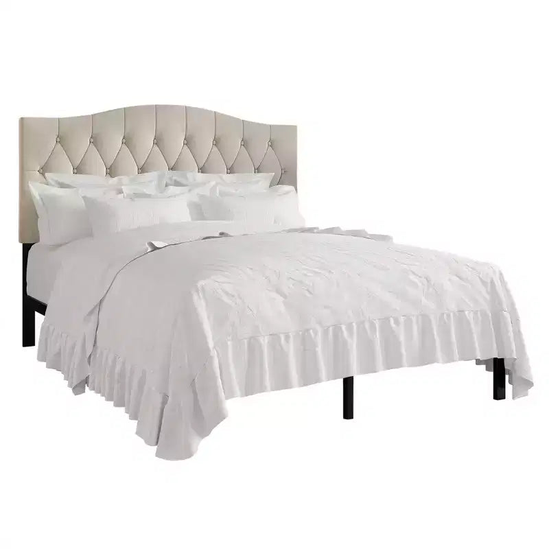 Letto a piattaforma ChaletPosh in lino