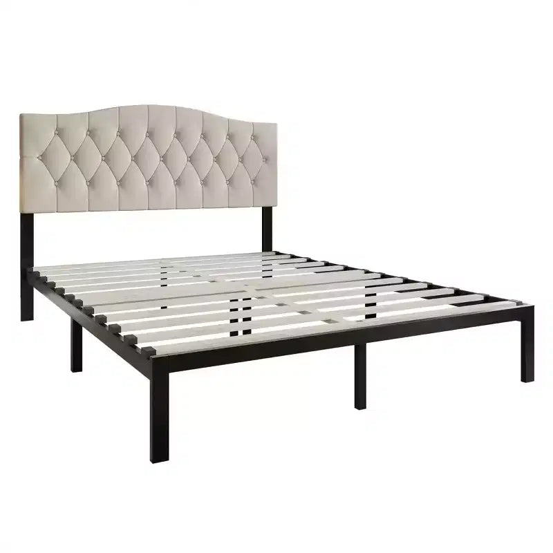 Letto a piattaforma ChaletPosh in lino