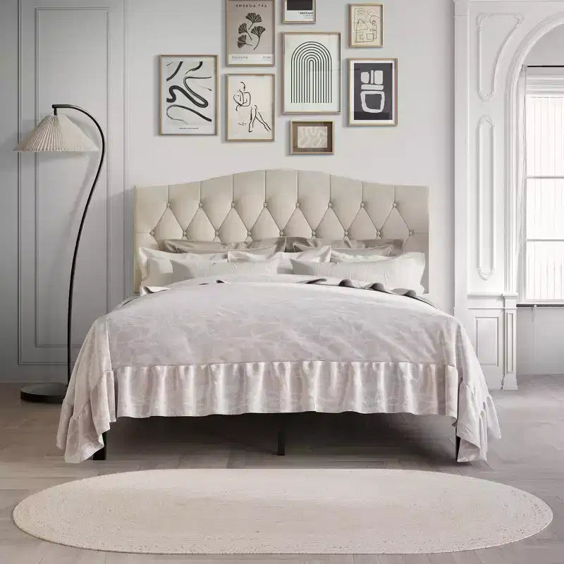 Letto a piattaforma ChaletPosh in lino